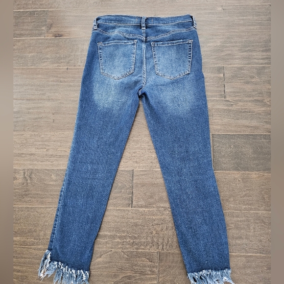 Free People Great Heights Fray Skinny Jean Distressed Medium Wash 28 - Picture 2 of 6